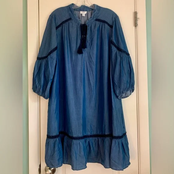 crown & ivy | Dresses | Crown Ivy Dress Tiered Pullover Tassel Tie Trimming Size 3x Blue | Poshmark crown & ivy | Dresses | Crown Ivy Dress Tiered Pullover Tassel Tie Trimming Size 3x Blue | Poshmark